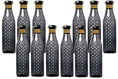 JLR Enterprise 1000 ml PET Bottle(Pack of 12, Black)