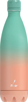 FLAIR 500 ml Steel Bottle(Pack of 1, Green, Orange)