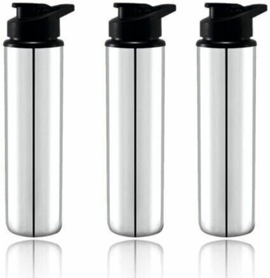Silvester 1000 ml Steel Sipper(Pack of 3, Silver)