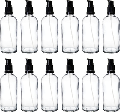 HouseOfCommon 100 ml Glass Bottle(Pack of 12, Clear)