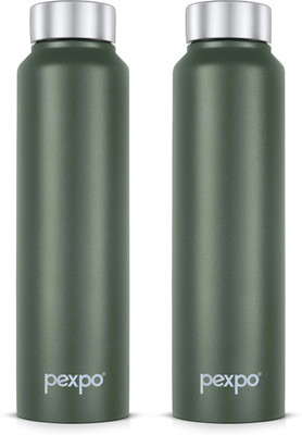 pexpo 950 ml Steel Bottle(Pack of 2, Green)
