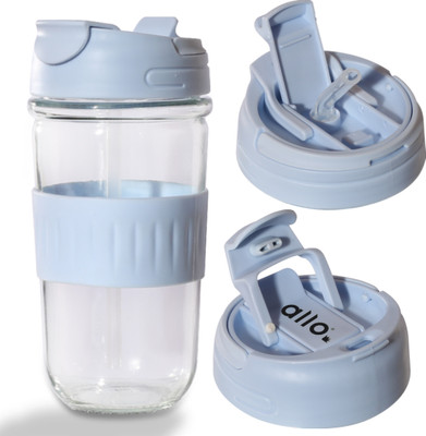Allo 500 ml Glass Bottle(Pack of 1, Blue)