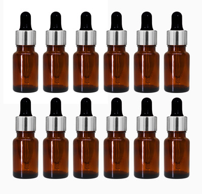 ceeyu 10 ml Glass Bottle(Pack of 12, Brown)