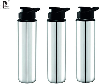 PIQUANT KITCHENWARE 900 ml Steel Sipper(Pack of 3, Silver)