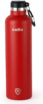 cello Duro Hector Flask, Vacusteel Water Bottle HOT N COLD WITH TUFF COATIING 1100 ml Bottle(Pack of 1, Red, Steel)