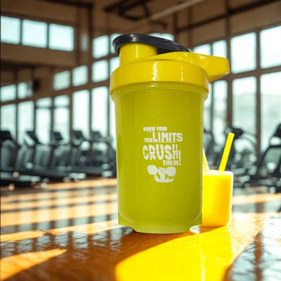 Roronoa 500 ml Plastic Shaker(Pack of 1, Yellow)