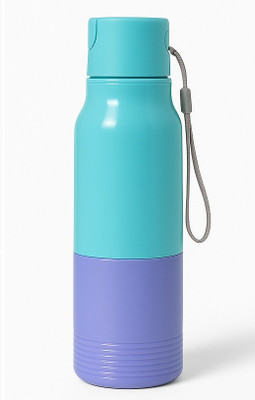 SHUBHAM INC Water Bottle for Kids for School with One-click-open Straw Lid 1000 ml Bottle(Pack of 1, Blue, Plastic)