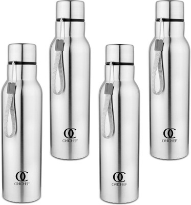 Omichef 750 ml Steel Bottle(Pack of 4, Silver)
