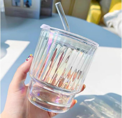 Aktnil 400 ml Glass Sipper(Pack of 1, White)