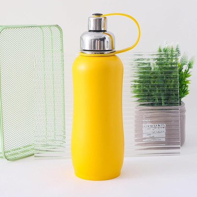KUBER INDUSTRIES 750 ml Steel Sipper(Pack of 1, Yellow)