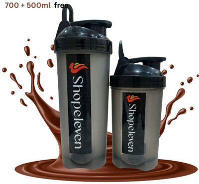 Shopeleven 700 ml Plastic Shaker(Pack of 1, Grey)