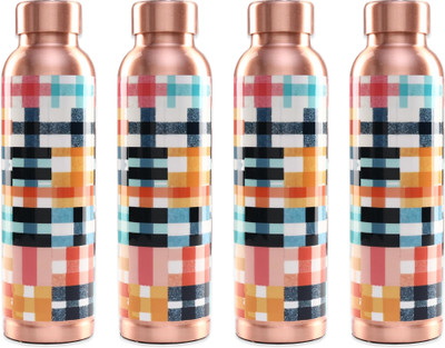 KUBER INDUSTRIES 950 ml Copper Bottle(Pack of 4, Multicolor)