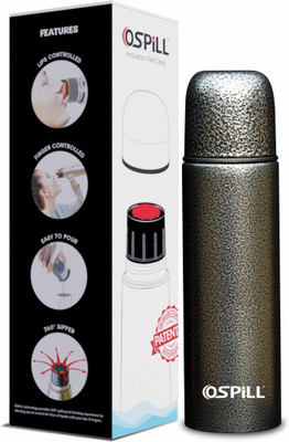 0SPILL 750 ml Steel Sipper(Pack of 1, Silver)
