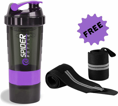 TRUE INDIAN 500 ml Plastic Shaker(Pack of 2, Purple)