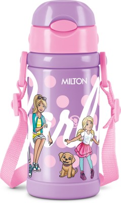 MILTON Charmy 350 Barbie Thermosteel Kids Water Bottle, Purple 330 ml Bottle(Pack of 1, Purple, Steel)