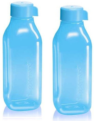 TUPPERWARE Aquasafe litre water bottle square set of 2 1000 ml Bottle(Pack of 2, Blue, Plastic)
