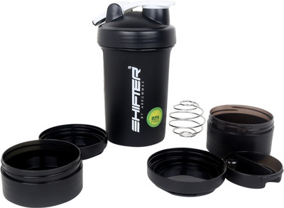 SHIFTER 440 ml Plastic Shaker(Pack of 1, Black)