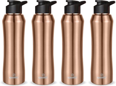 SPEEDEX Stainless Steel Water Bottle for Fridge Office Home School Sports Boys & Girls 1000 ml Bottle(Pack of 4, Gold, Steel)