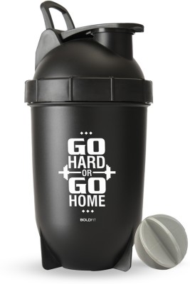 BOLDFIT Shaker Bottles For Protein Shake Gym Sipper Bottle Blender Men Women Boys Girls 600 ml Shaker(Pack of 1, Black, Plastic)