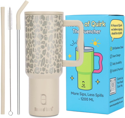 HOUSE OF QUIRK 1200 ml Steel Bottle(Pack of 1, Beige)