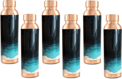 KUBER INDUSTRIES 950 ml Copper Bottle(Pack of 6, Copper)