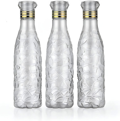 Glamezone Premium Quality Water Bottle Set Of 3 Piece 1000 ml Bottle(Pack of 3, White, Plastic)
