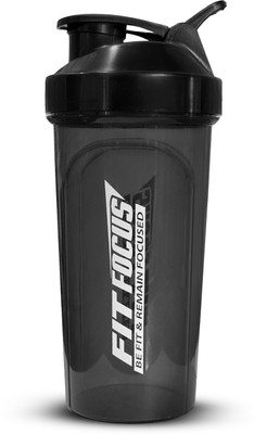 COOL INDIANS 600 ml Plastic Shaker(Pack of 1, Black)