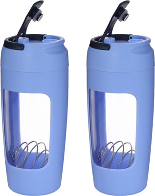 NOVEL 700 ml Plastic Shaker(Pack of 2, Blue)