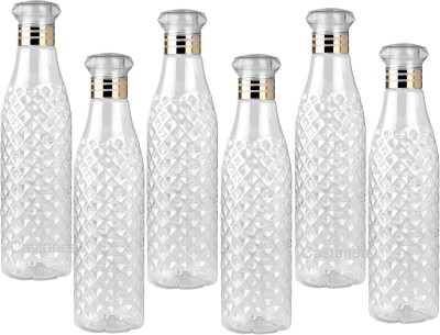 VIVID Checkered 1L Plastic Water Bottle: Refresh on the Go 1000 ml Bottle(Pack of 1, White, Plastic)
