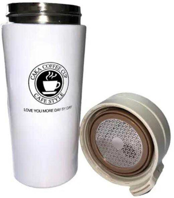 GGM ENTERPRISES 300 ml Steel Flask(Pack of 1, White)