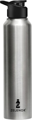 Zelenor 1000 ml Steel Bottle(Pack of 1, Silver)