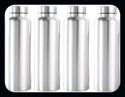 Trendblend 1000 ml Steel Bottle(Pack of 4, Silver)