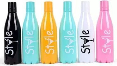 Abbozo 1000 ml Plastic Bottle(Pack of 6, Multicolor)