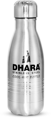 Dhara Stainless Steel 24 PLUS Double Wall Vacuum Insulated 24 Hours Hot and Cold Thermosteel Flask 250 ml Bottle(Pack of 1, Silver, Steel)