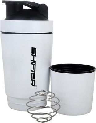 SHIFTER 700 ml Steel Shaker(Pack of 1, White)