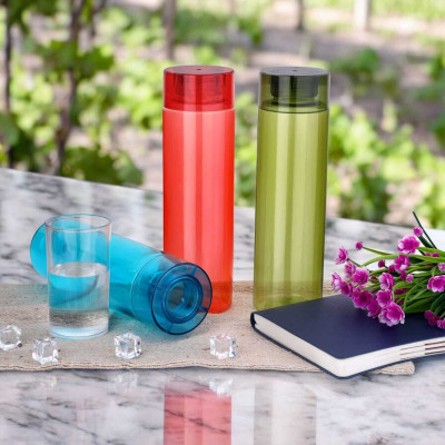 ORSALE Premium Quality H2o Round Shape water bottle set of fridge 1000 ml Bottle 1000 ml Bottle(Pack of 3, Multicolor, Plastic)