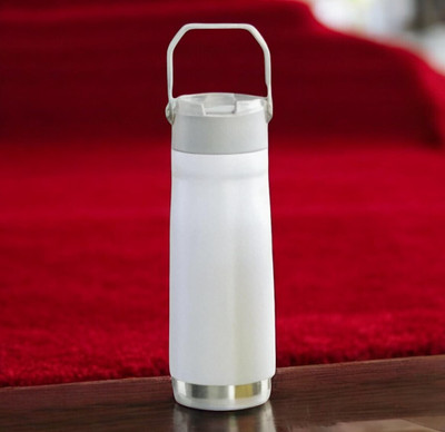 3D METRO SUPER STORE 650 ml Steel Flask(Pack of 1, White)