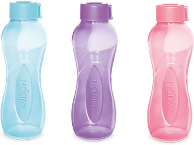 MILTON 1000 ml Plastic Bottle(Pack of 3, Multicolor)