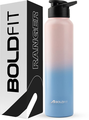 BOLDFIT 1000 ml Steel Shaker(Pack of 1, Pink, Blue)