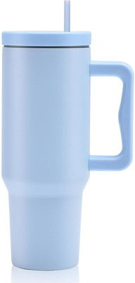 OXMEZA 1200ML Flask Stainless Steel Tumbler Hot and Cold with Handle and Lid 1 Straw Stainless Steel Tumbler(1200 ml)