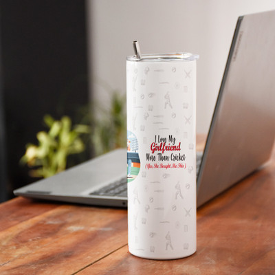 Indigifts 590 ml Steel Sipper(Pack of 1, White)