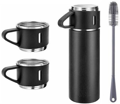 ICONIX 500 ml Steel Flask(Pack of 3, Black)