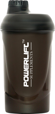 POWERLIFT 600 ml PET Shaker(Pack of 1, Black)