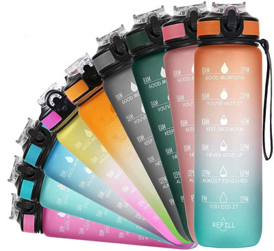 JUGABELY 1000 ml Plastic Sipper(Pack of 1, Multicolor)