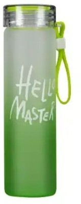 PRANCING UNICORN Hello-Master Borosilicate Water Bottle – Transparent Water Bottle 480 ml Bottle(Pack of 1, Green, Glass)