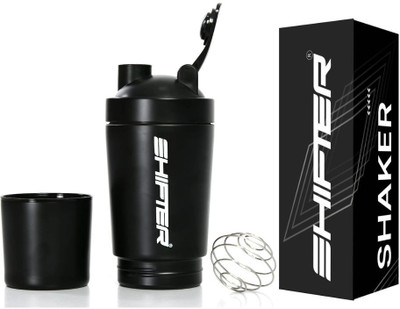 SHIFTER 450 ml Steel Shaker(Pack of 1, Black)