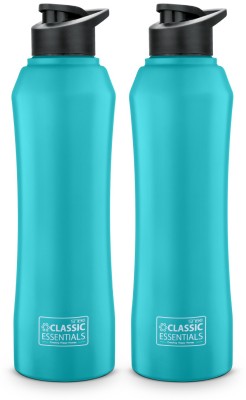 Classic Essentials Stainless Steel McKinley Single Wall Sipper Water Bottle For School,Home,Office 1000 ml Sipper(Pack of 2, Blue, Steel)