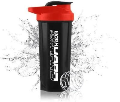Liffo 700 ml Plastic Shaker(Pack of 1, Black, Red)