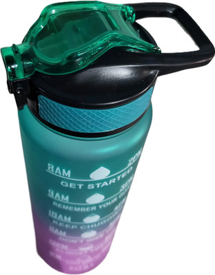NEYU 1000 ml Tritan, Silicone Sipper(Pack of 1, Multicolor)