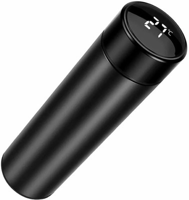 Hench LED temperature display I indicator water hot & cool_35 400 ml Bottle(Pack of 1, Black, Steel)